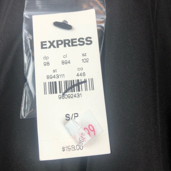 New with tag Express Women’s Red Black Houndstooth Tweed Wool Winter Peacoat - Picture 9 of 16